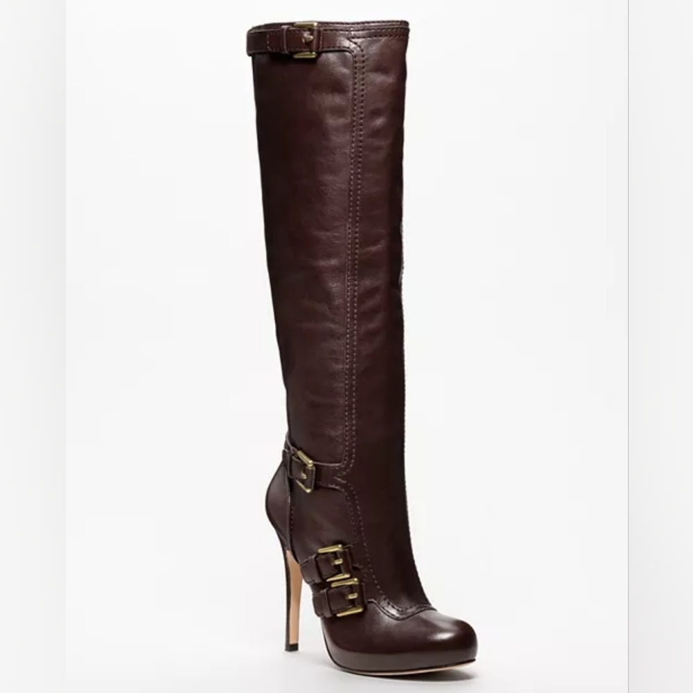 COACH Miriam High-Heel Tall Boots Size 7 Brown‎